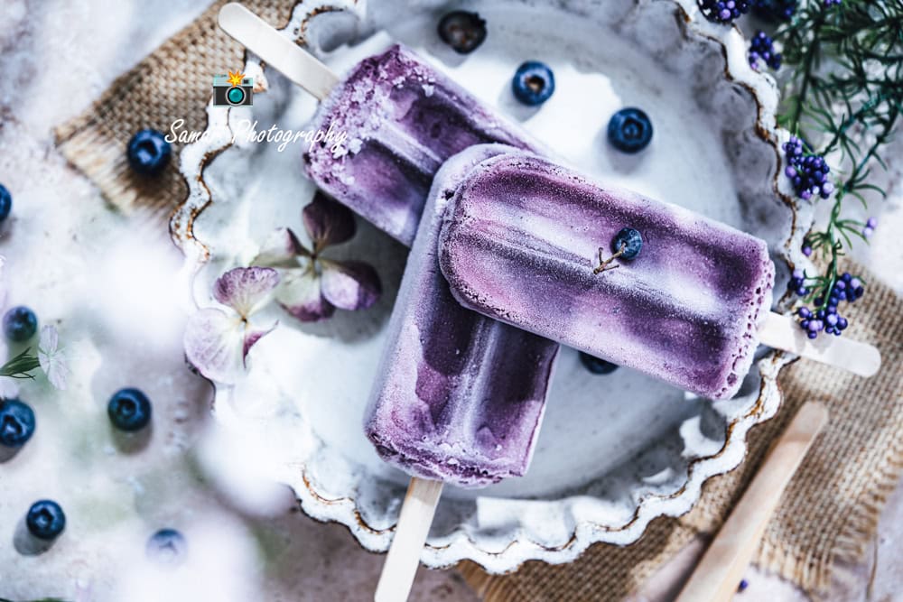 Glace au yaourt sans sorbetière et sans oeufs (aux myrtilles)