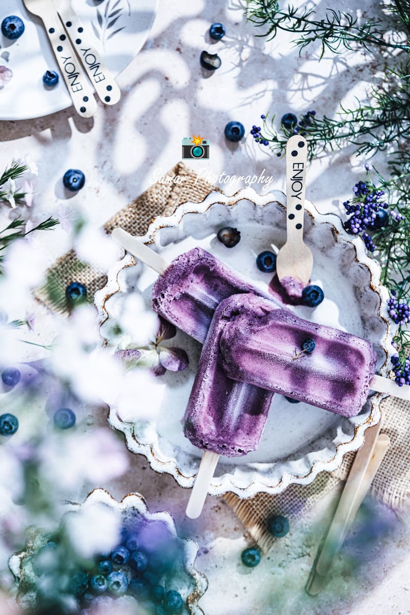 Glace au yaourt sans sorbetière et sans oeufs (aux myrtilles)