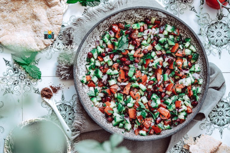 Salade Shirazi (concombre, tomate, menthe), recette iranienne