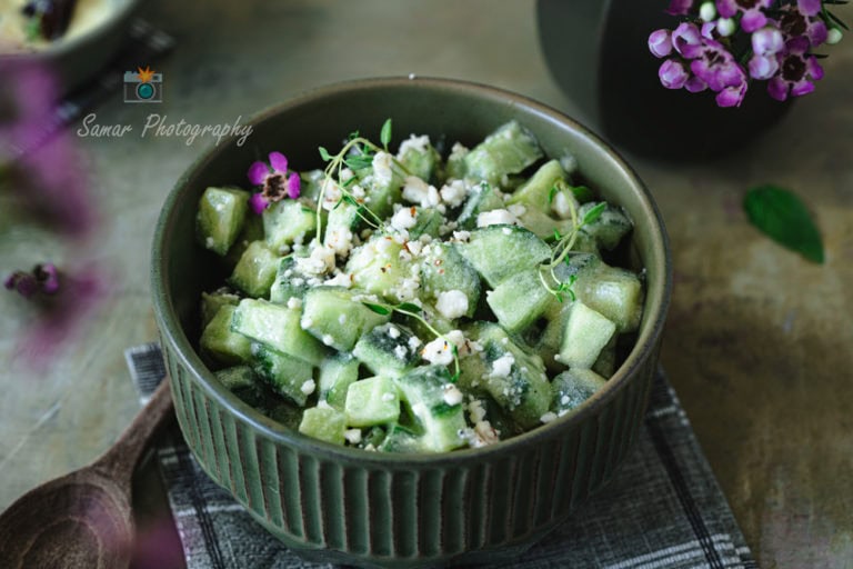 Salade de concombres crémeuse