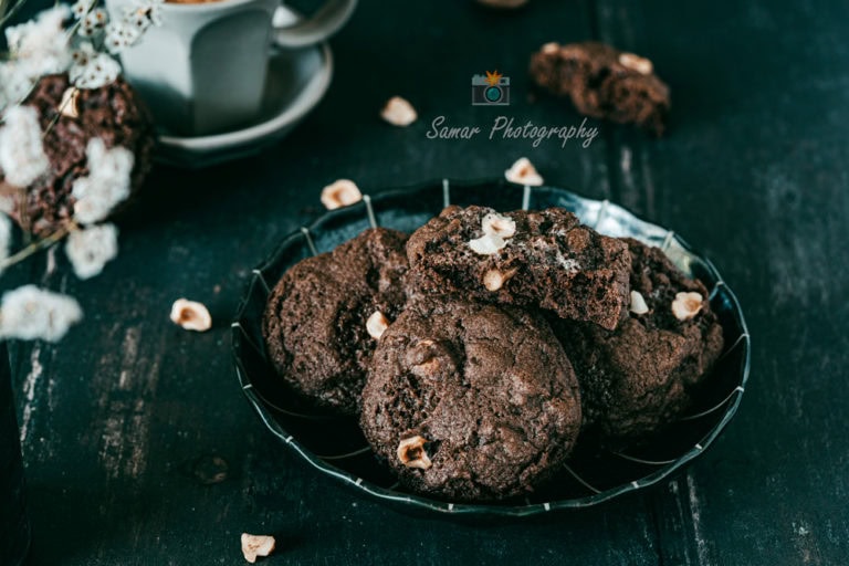 Délicieux cookies aux pépites de chocolat et nougat blanc