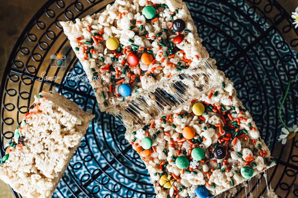 Rice Krispie ou carrés au riz soufflé et guimauves