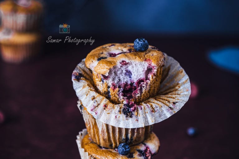 Recette de muffins aux myrtilles fraîches et framboises