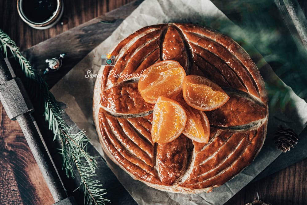 Galette des rois crème d’amande et clémentine de Felder