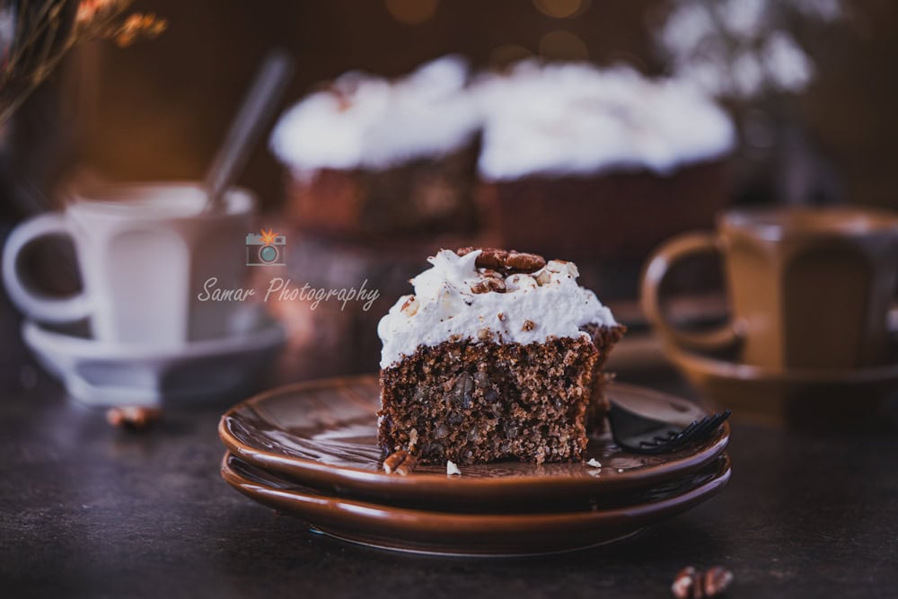 Cake au miel et noix de pecan