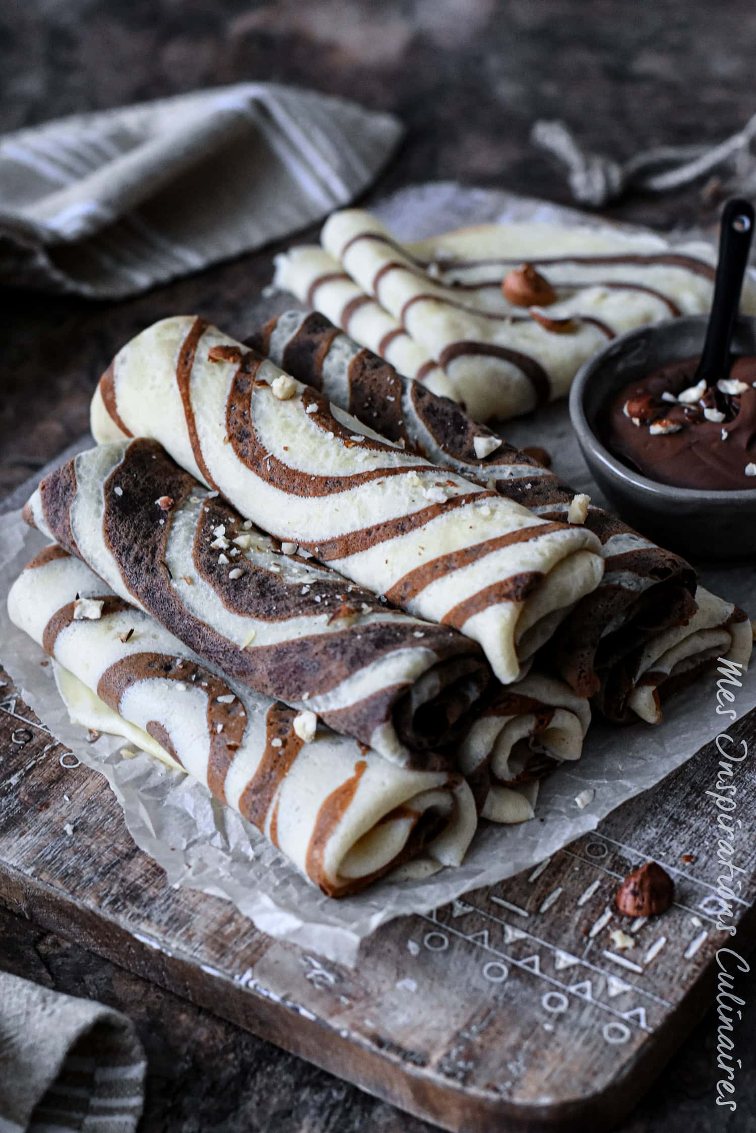 Crêpe tourbillon vanille chocolat