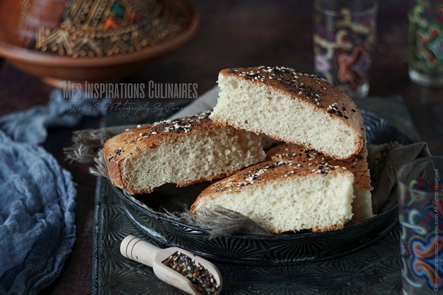 Khobz edar a la semoule {pain maison}