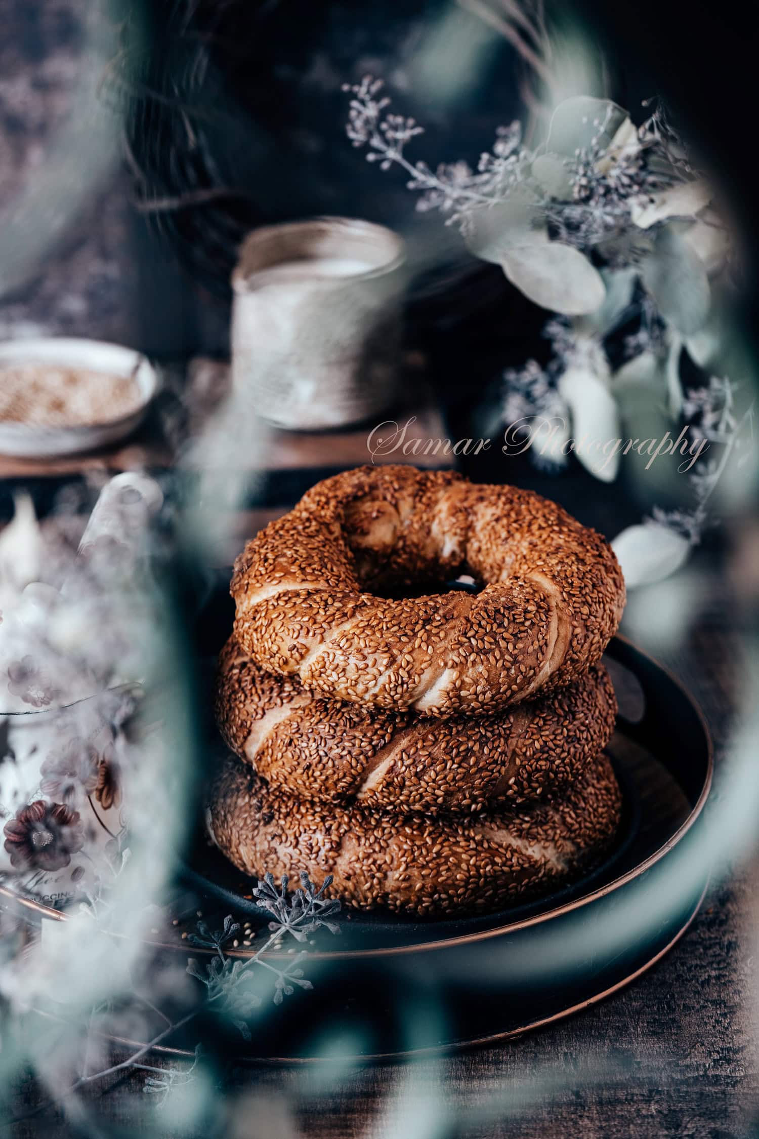 Le pain turc simit aux graines de sésames