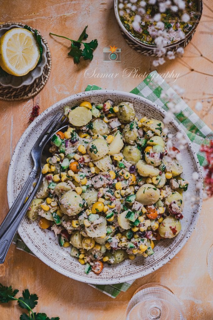 Salade de thon et pomme de terre sauce au yaourt
