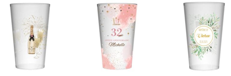 Décorez vos tables avec les verres personnalisés Gobelets.com