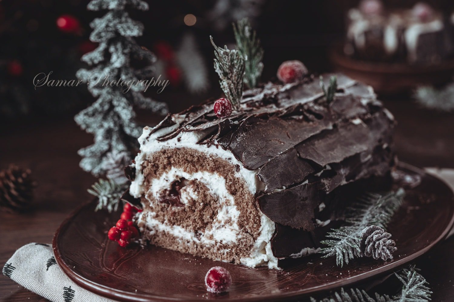 Recette Bûche forêt noire facile