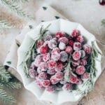 Canneberges givrées : garniture sucrée pour les fêtes