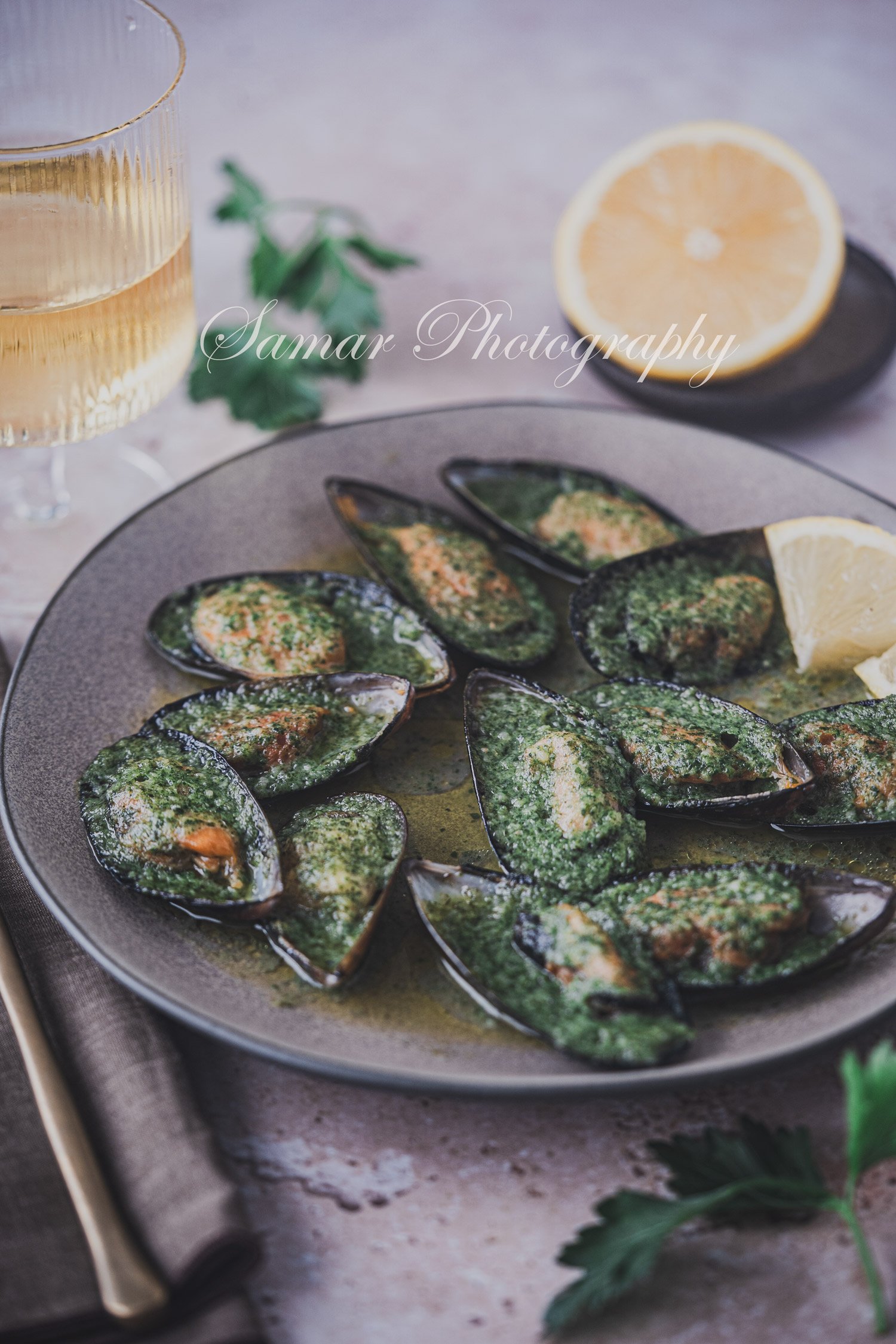 moules gratinées à la persillade de Cyril Lignac