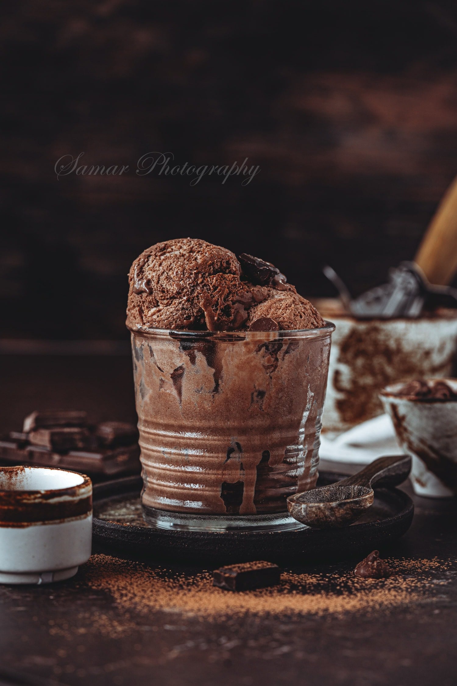 Glace double chocolat sans oeuf et sans machine