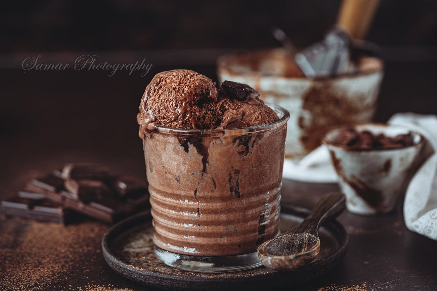 Glace double chocolat maison