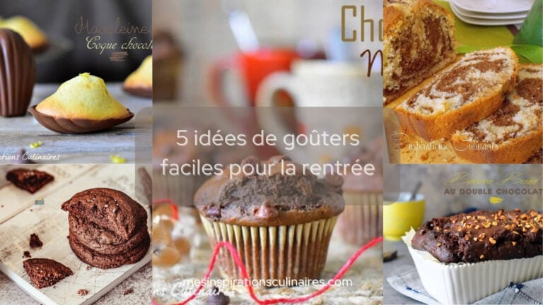 5 idées de goûters faciles pour la rentrée