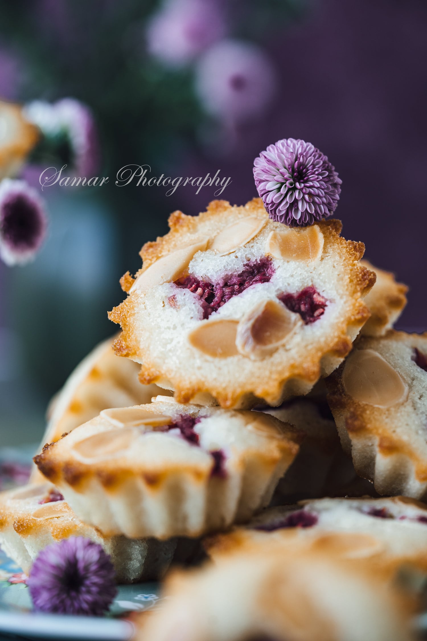 visitandines amandes et framboises