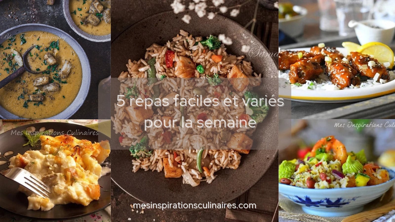 Menu de la semaine : 5 repas faciles et variés