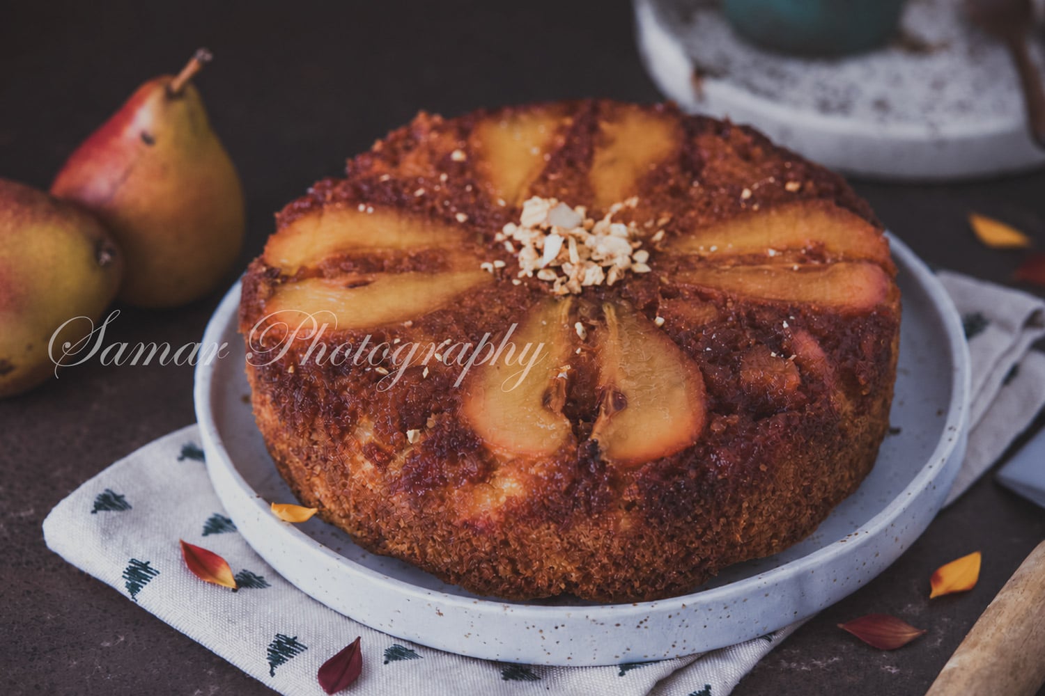 Gâteau renversé aux poires façon quatre-quarts